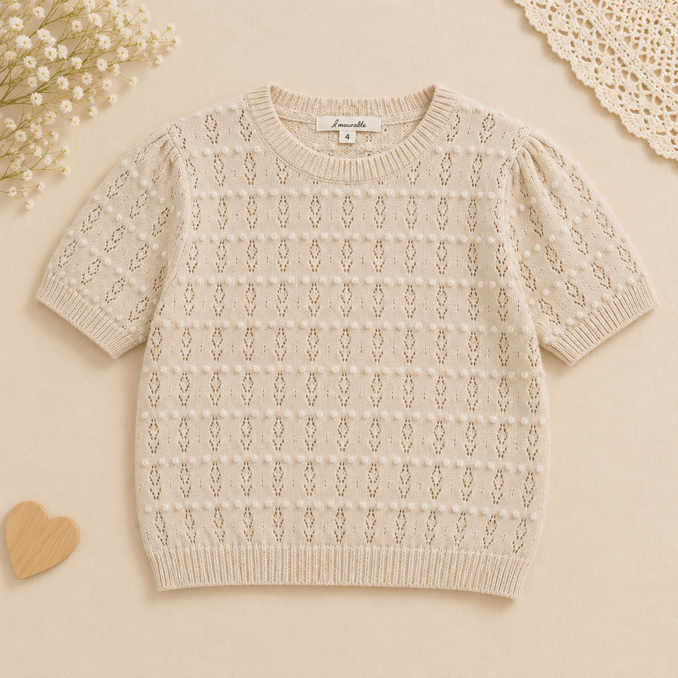Girls Summer Fashion Top – Luchtig & Comfort – Vintage Meisjes Top