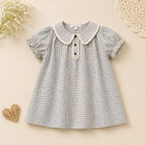 Short Sleeve Embroidery Dress – Elegant & Comfort – Boutique Meisjesjurk