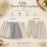 Chic Skirt & Wide Leg Pants – Elegant & Comfort – Losse Kinderkleding