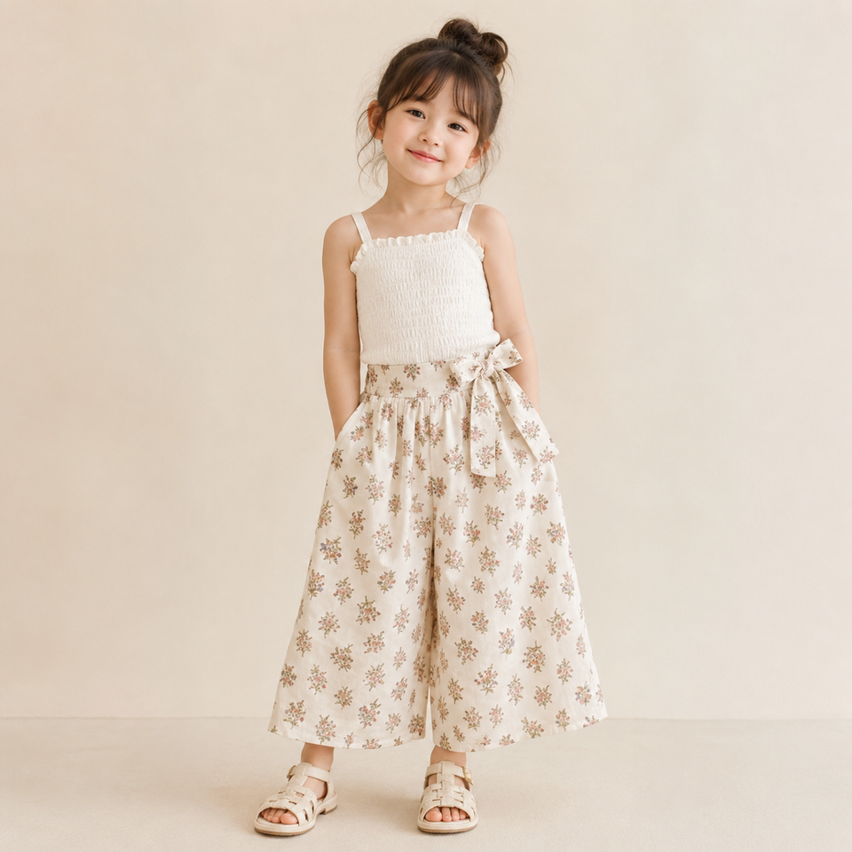 Chic Skirt & Wide Leg Pants – Elegant & Comfort – Losse Kinderkleding