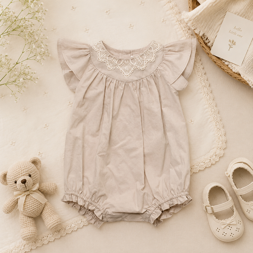 Vintage Rompers – Tijdloos & Zacht – Baby Jumpsuit