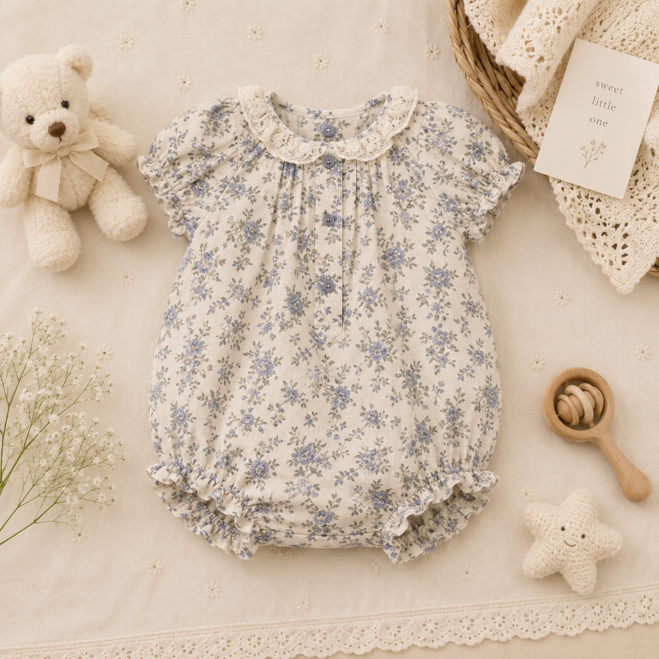 Vintage Rompers – Tijdloos & Zacht – Baby Jumpsuit