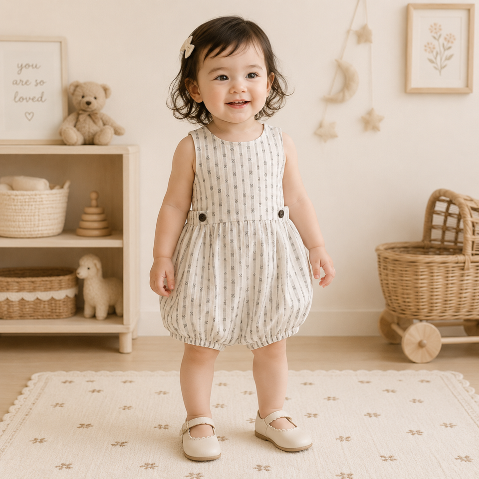Vintage Rompers – Tijdloos & Zacht – Baby Jumpsuit
