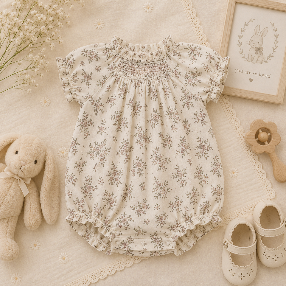 Vintage Rompers – Tijdloos & Zacht – Baby Jumpsuit