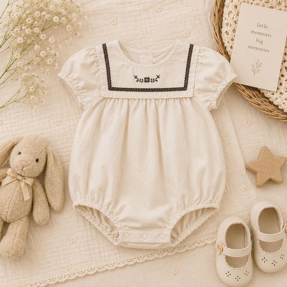 Vintage Rompers – Tijdloos & Zacht – Baby Jumpsuit