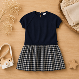 Plaid Patchwork Dress – Trendy & Luchtig – Geruite Jurk