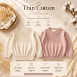 Thin Cotton Pullover – Licht & Comfort – Gebreide Kinder Trui