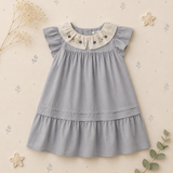 Princess Dress – Stijlvol & comfortabel – Jurk met Geborduurde Kraag