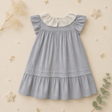 Princess Dress – Stijlvol & comfortabel – Jurk met Geborduurde Kraag