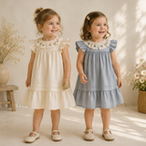Princess Dress – Stijlvol & comfortabel – Jurk met Geborduurde Kraag