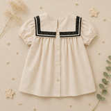 Sailor Top – Elegant & comfortabel – Shirt met Kantdetails en pofmouwen