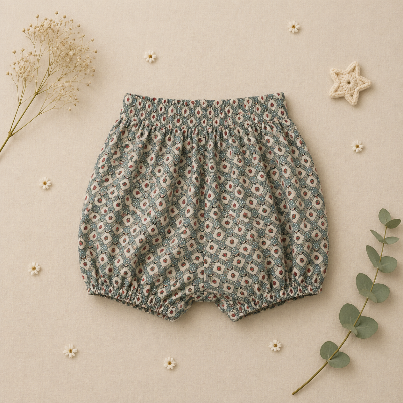 Matching Set – Comfortabel & Madelief-print – Bloomer, Rok & Blouse