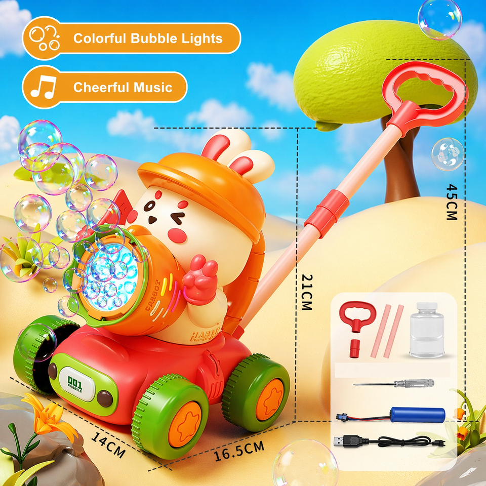 Bubble Blower – Speels & Leuk – Bellen Blaas Duw Wagen