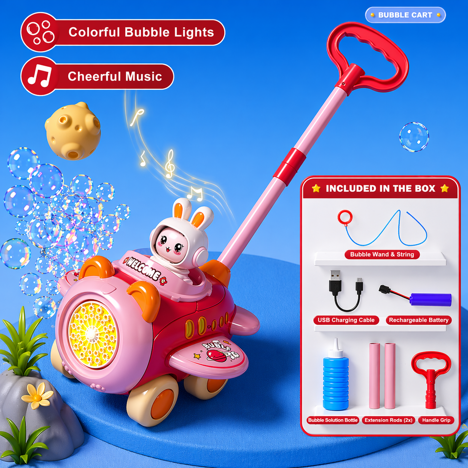 Bubble Blower – Speels & Leuk – Bellen Blaas Duw Wagen