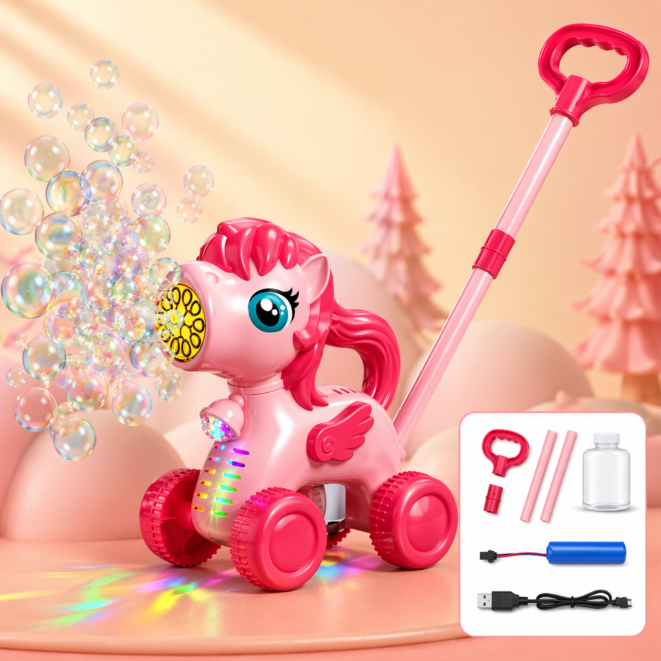 Bubble Blower – Speels & Leuk – Bellen Blaas Duw Wagen