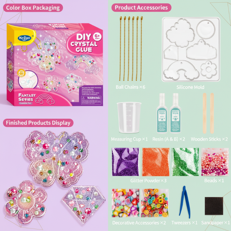 DIY Crystal Keychain Kit – Creatief & Speels – Sleutelhanger Knutselset