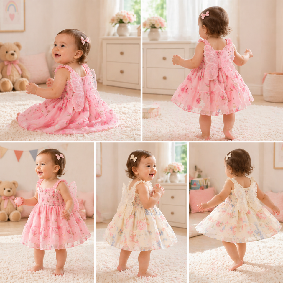 Girls Butterfly Dress – Schattig & Luchtig – Kinder Jurk