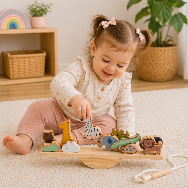 Wooden Forest Blocks – Creatief & Ontwikkeling – Houten Stapel Blokken Set