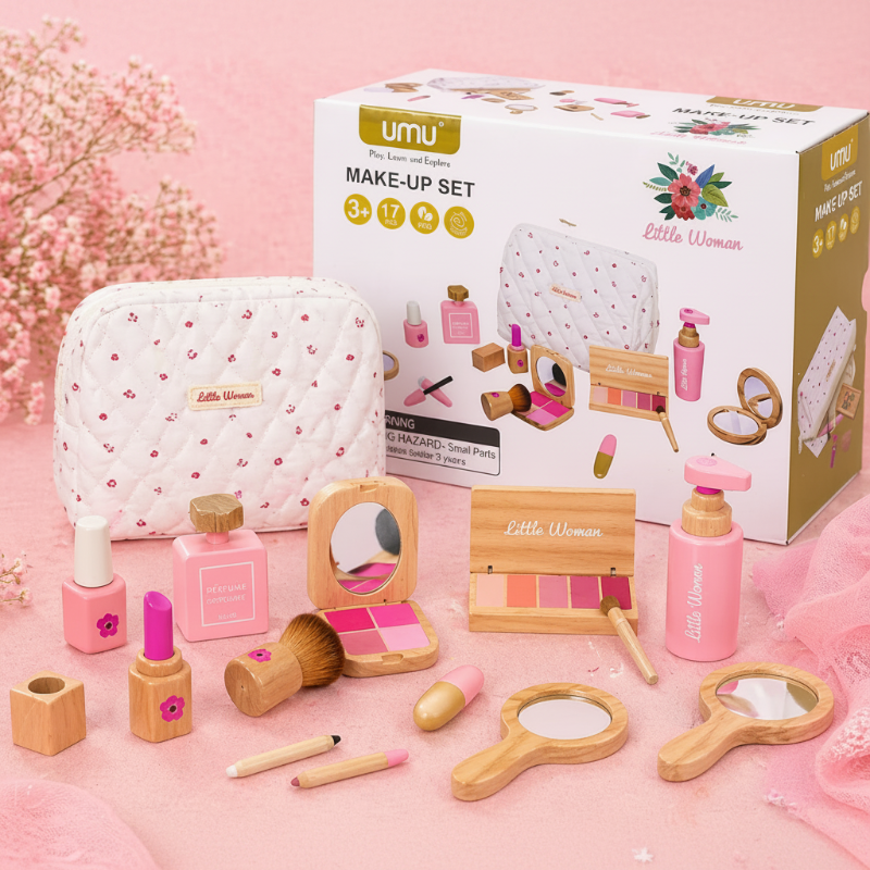 Wooden Makeup Play Set – Creatief & Rollenspel – Houten Make-up Set