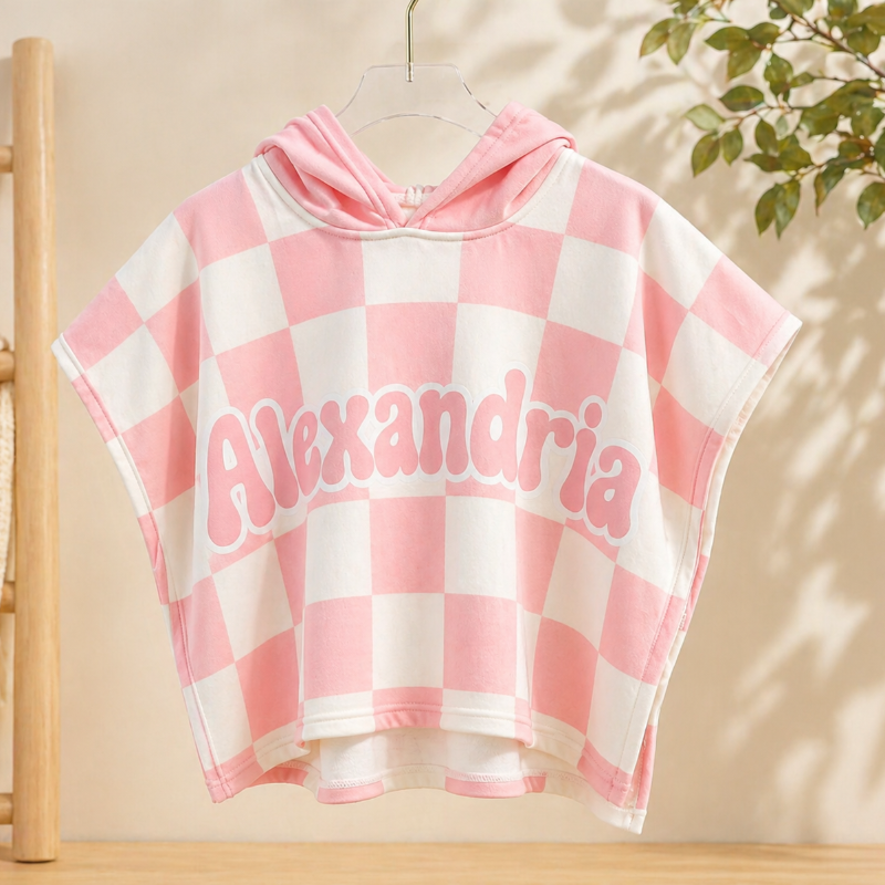 Personalized Hooded Towel – Zacht & Uniek – Gepersonaliseerde Kinder Badcape