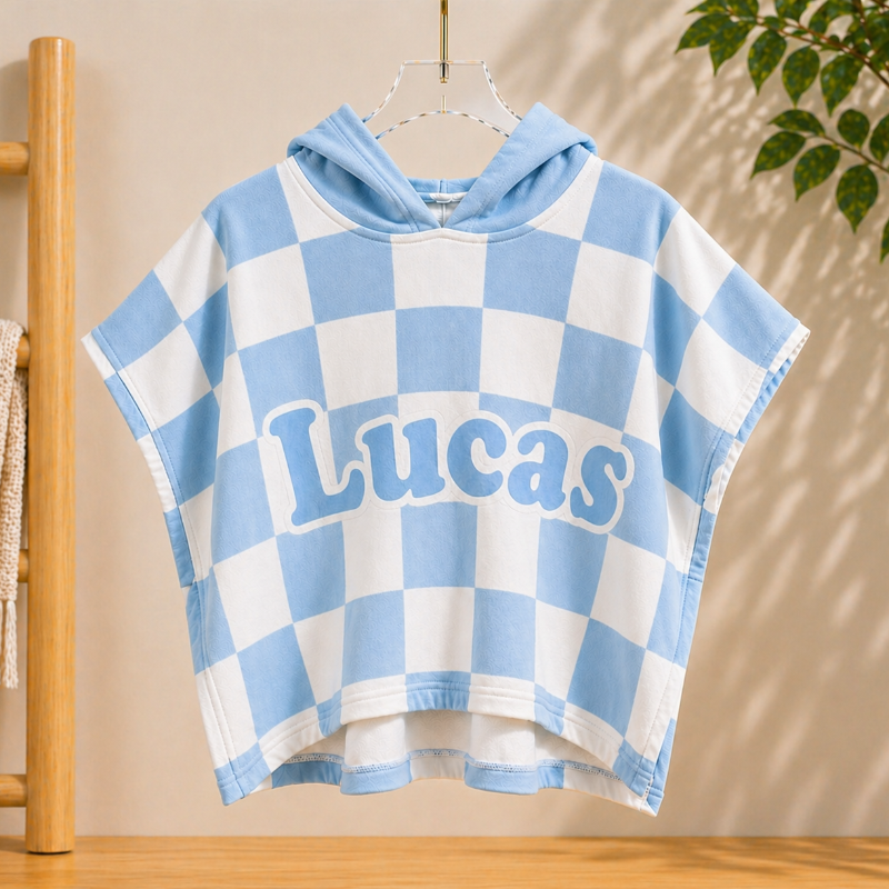 Personalized Hooded Towel – Zacht & Uniek – Gepersonaliseerde Kinder Badcape