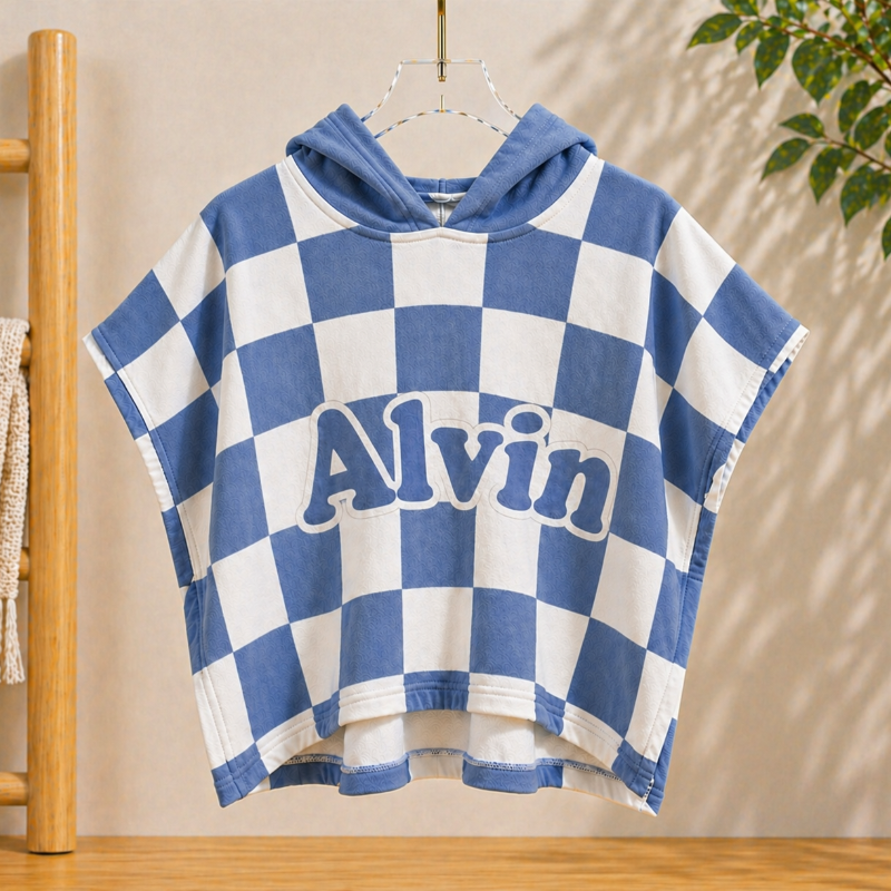 Personalized Hooded Towel – Zacht & Uniek – Gepersonaliseerde Kinder Badcape