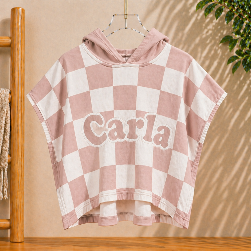 Personalized Hooded Towel – Zacht & Uniek – Gepersonaliseerde Kinder Badcape