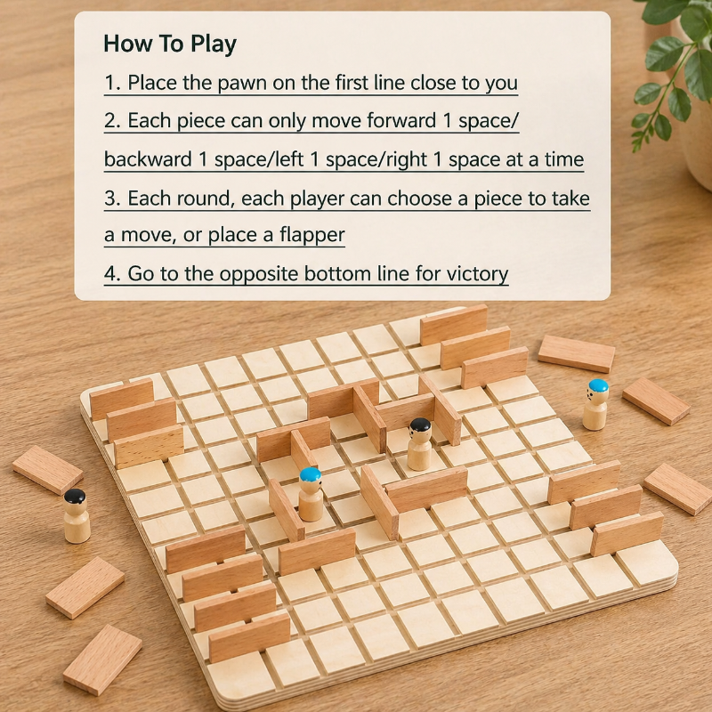 Wooden Chess Puzzle Game – Strategie & Denken – Bordspel