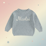 Personalized Baby Sweater – Uniek & Liefdevol – Geborduurde Gepersonaliseerde Baby Trui