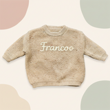 Personalized Baby Sweater – Uniek & Liefdevol – Geborduurde Gepersonaliseerde Baby Trui