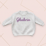 Personalized Baby Sweater – Uniek & Liefdevol – Geborduurde Gepersonaliseerde Baby Trui