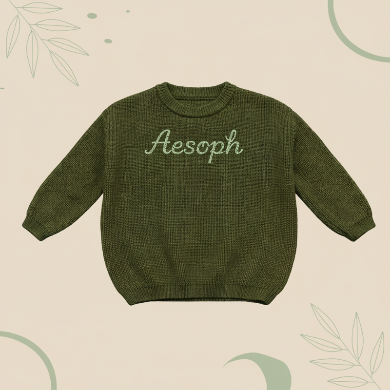 Personalized Baby Sweater – Uniek & Liefdevol – Geborduurde Gepersonaliseerde Baby Trui