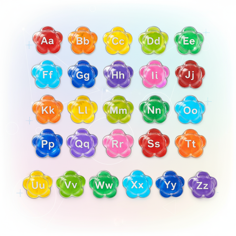 BubbleAlphabet – Zacht & Leerzaam – Water Letters