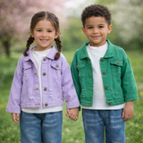 Candy Color Spijkerjas – Lichtgewicht Denim Jacket voor Kinderen