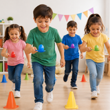 Wooden Egg Spoon Game – Motoriek & Leren – Eierrace Balans Spel