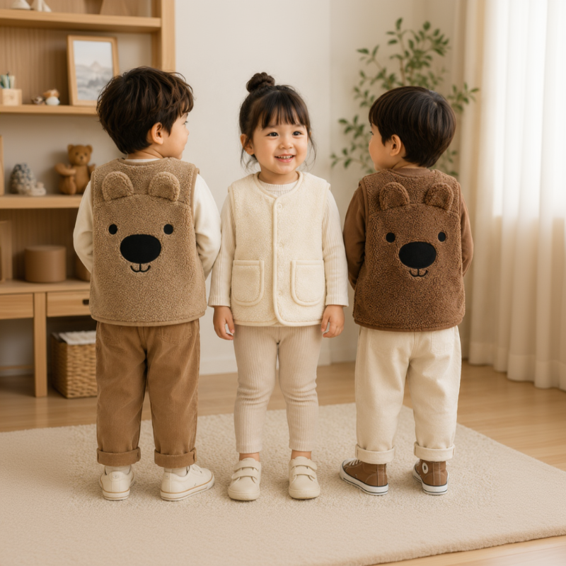 Baby Bear Fleece Vest – Warm & Zacht – Kinder Beer Vest