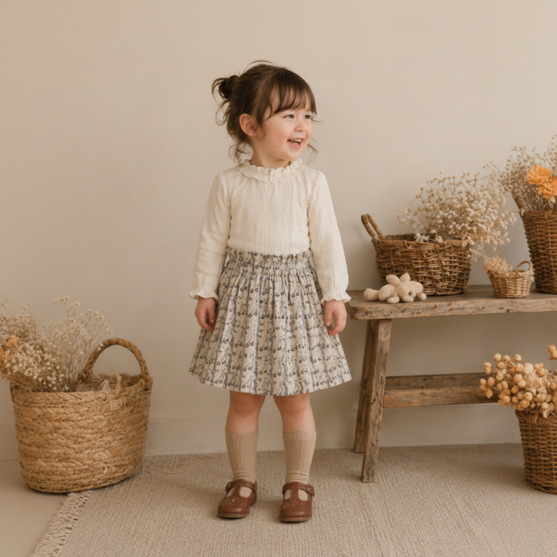 Cherry Shirt & Skirt – Schattig & Luchtig – Kinder Kleding Set