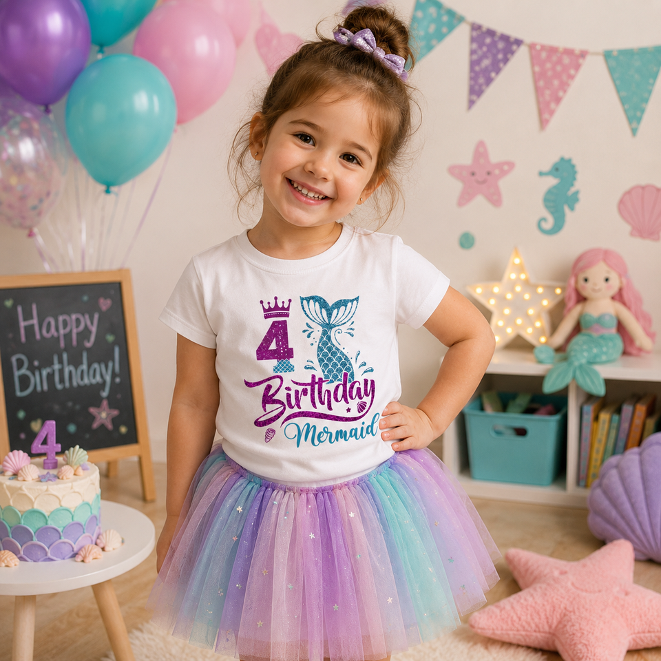 Birthday Graphic Tee – Schattig & Luchtig – Verjaardag Kinder T-shirt