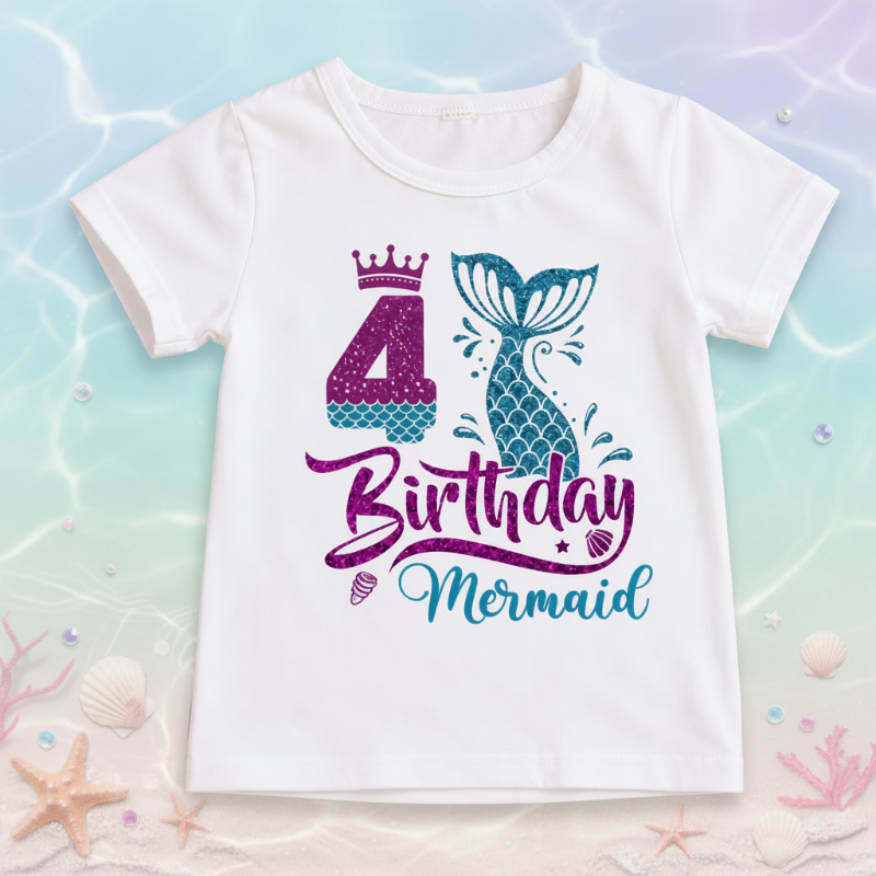 Birthday Graphic Tee – Schattig & Luchtig – Verjaardag Kinder T-shirt