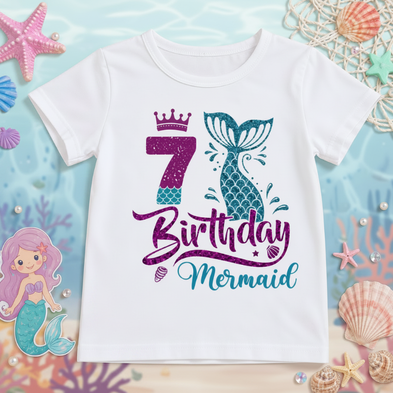 Birthday Graphic Tee – Schattig & Luchtig – Verjaardag Kinder T-shirt