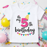 Birthday Graphic Tee – Schattig & Luchtig – Verjaardag Kinder T-shirt