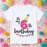 Birthday Graphic Tee – Schattig & Luchtig – Verjaardag Kinder T-shirt