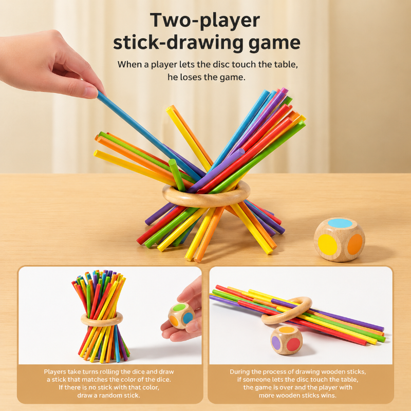 Wooden Stick Battle Game – Denken & Interactief – Strategie Bordspel