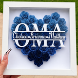 Personalized Rose Shadow Box – Uniek Moederdagcadeau – Gepersonaliseerde Rozen Schaduwdoos