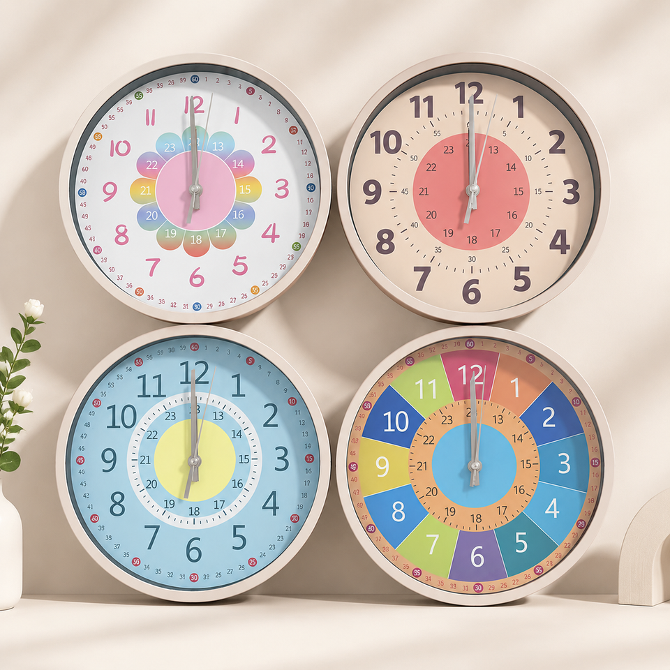 ChildrenTime – Zelfstandig & Rustig – Educatieve Kinderwandklok