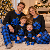 CozyChristmas – Feestelijk & Comfortabel – Familie Kerstpyjama met Blauwe Ruitjesbroek