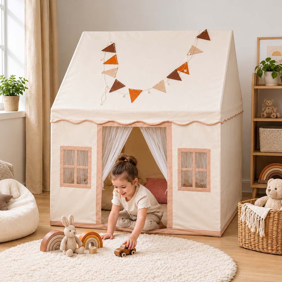 TinyHome – Gezellig & Speels – Kinder Speeltent met Raampjes