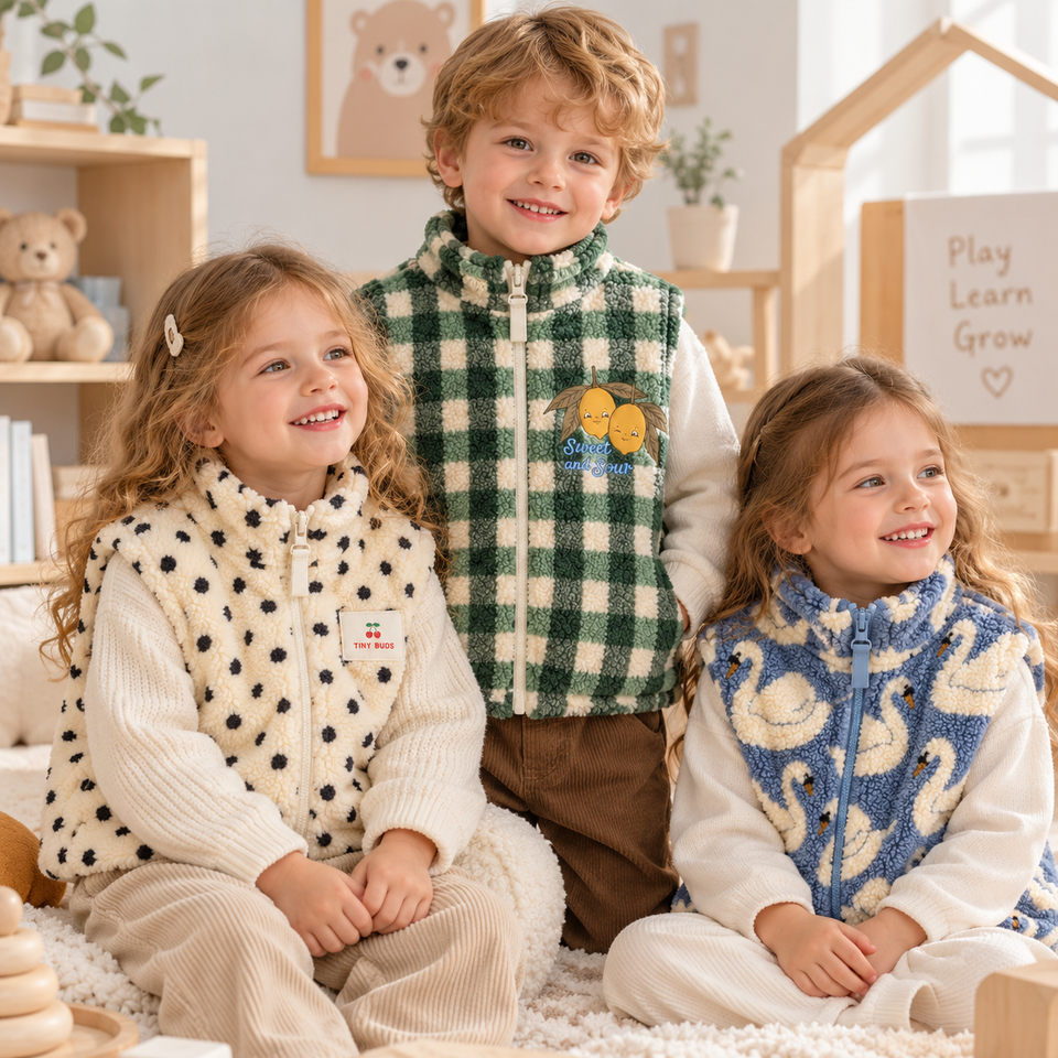 TinyWarm – Knus & Comfortabel – Kinder Pluche Bodywarmer