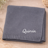 Personalized Baby Blanket – Zacht & Uniek – Katoenen Gepersonaliseerd Geborduurde Deken