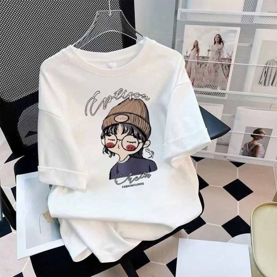 CuteStyle – Trendy & Comfortabel – T-shirt met oversized cartoonprint